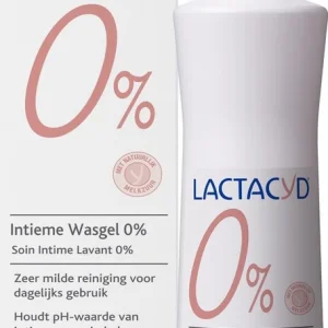 Lactacyd wasgel 0% - Wasgel speciaal voor de uitwendige intieme zone - Intiemverzorging - 250 ml