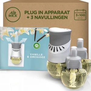 Air Wick Elektrische Luchtverfrisser - Vanille & Orchidee - 1 Apparaat + 3 Navullingen